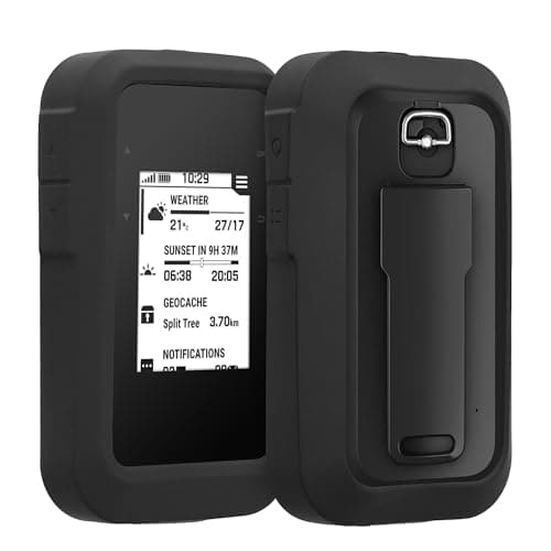 Image of kwmobile Case Compatible with Garmin eTrex SE - GPS Handset Navigation System Soft Silicone Skin Protective Cover - Black