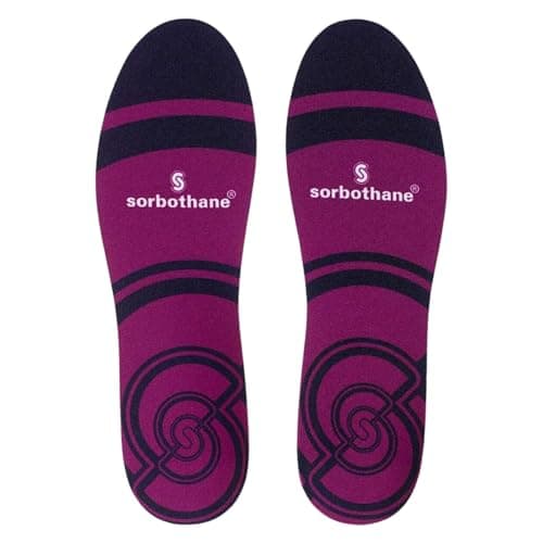 Image of SORBOTHANE Cush N Step Insoles Men & Women – Shock Absorbing Antibacterial Foam Insoles for Walking, Hiking & Daily Comfort – Cushion Inserts for Plantar Fasciitis – Sizes UK 11-12.5