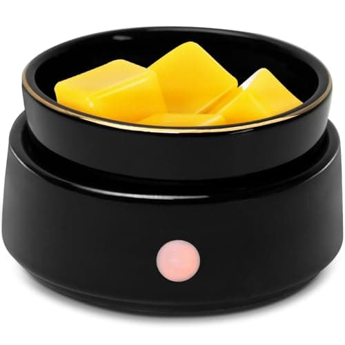 Image of Wax Melt Warmer Candle Warmer Electric 4-in-1 Ceramic Wax Melt Burner for Scented Melts, Candle Jars, Essential Oil, Coffee Home Office Bedroom Decor Gifts for Mom Women (Black)