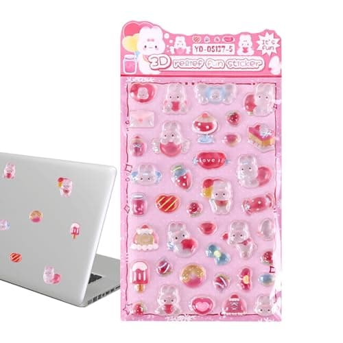 Image of Rrlihjgu 3D Children's Stickers, Aesthetic Stickers, Stickers for Children 3D Animal Theme – for Laptop Phone Skateboard Boys Girls Students Scrapbooking and