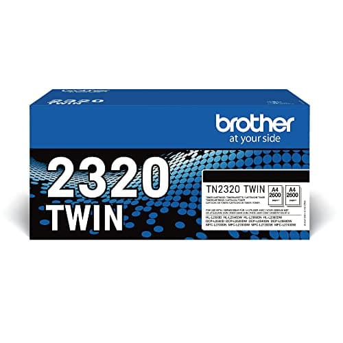 Image of Brother TN-2320TWIN Toner Cartridge, Black, Single Pack, High Yield, includes 2 x Toner Cartridges, Genuine Supplies