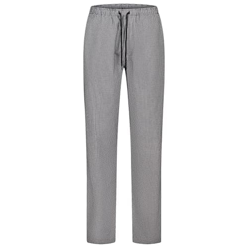 Image of PALLTEX Alfredo Chef's Trousers 100% Cotton Chef's Trousers Men/Women Cotton Baker's Trousers with Drawstring Adjustable Waist EN 13688, Pepit, L
