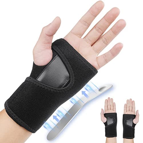 Image of ACWOO Adjustable Wrist Strap Carpal Tunnel Compression Splint Relieves Pain, Sprains, Tendonitis and Joint Pain, Breathable Brace Provides Wrist Support (Left)