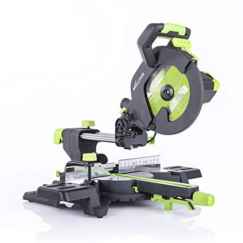 Image of Evolution Power Tools F255SMS Sliding Mitre Saw with Multi-Material Cutting, 45 Degree Bevel, 50 Degree Mitre, 300 mm Slide, 1600 W, 230 V
