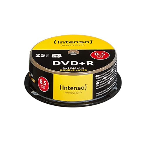 Image of Intenso 4311144 DVD+R 8x Duel Layer 25 Pack Cakebox
