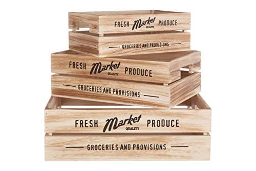 Image of Rustic Provisions Crates, Natural, Set of 3