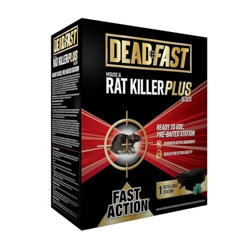 Image of DeadFast Mouse & Rat Killer Plus Block 1 Refillable Station - Fast Action