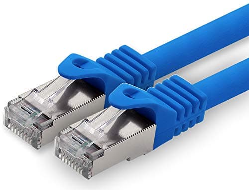 Image of 1aTTack.de 1.0m - blue - 1 piece CAT.7 network cable patch cable SFTP PIMF LSZH Gigabit Lan cable 10Gb s cat7 raw cable with RJ45 connector Cat6a compatible with CAT5 CAT6 cat7 cat8