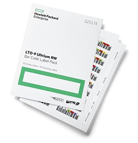 Image of Hewlett Packard Enterprise HPE LTO-9 Ultrium RW Bar Code Label Pack
