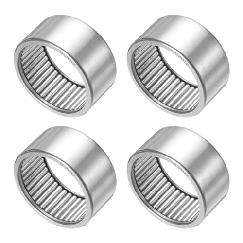 Image of sourcing map 2 Pcs B-2012 Needle Roller Bearings 1-1/4 x 1-1/2 x 3/4 inch Full Complement Drawn Cup, Open End, Chrome Steel Bearing
