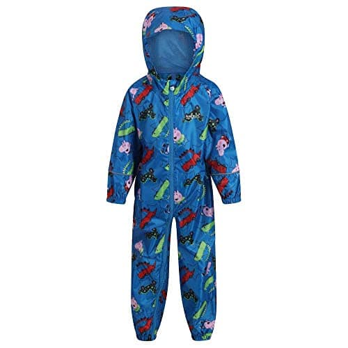 Image of Regatta Childrens/Kids Pobble Peppa Pig Car Waterproof Puddle Suit (5-6 Years) (Imperial Blue)