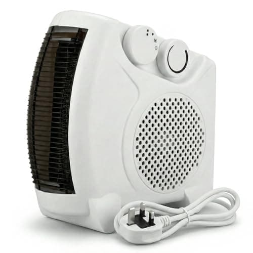 Image of Ventox Fan Electric Heater 2000W with 2 Heat Settings & Fan Mode, Adjustable Thermostat, Energy Efficient, Overheat Protection, Portable Heater for Home & Office (Flat)