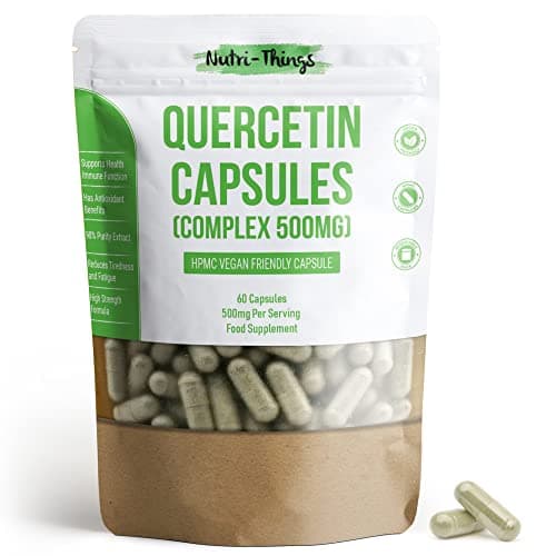 Image of Quercetin Complex 1000mg Per Serving | Quercetin Supplement | Antioxidant Supplement for Immune Support | 98% Purity Extract | 60 Capsules | High Potency Quercetin Complex