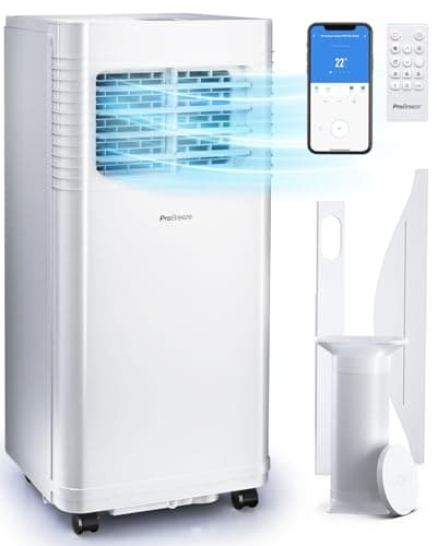 Image of Pro Breeze 4-in-1 Smart Portable Air Conditioner 5000 BTU with Wifi, Remote Control, 24 Hour Timer & Dual Window Venting Kit Included - Powerful Air Conditioning Unit for Home