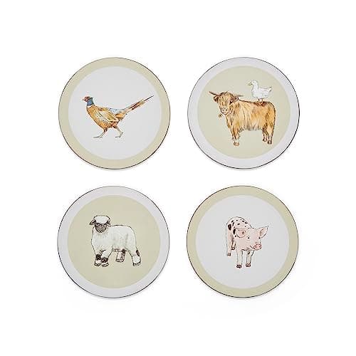 Image of Cooksmart Pack of 4 Drink Coasters | British Designed Eco Cork Drinks Coasters For Modern Homes | Coasters For Drinks For All Types of Cups & Mugs - Buttercup Farm
