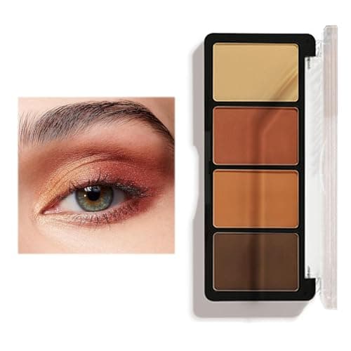 Image of Warm Earthy Eyeshadow Palette with Matte & Shimmer Finishes for Natural to Smokey Eye Looks - Versatile Neutral Brown Colour Compact Featuring Terracotta, Burnt Orange & Chocolate Shades, Smooth