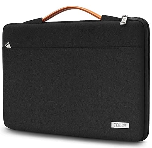 Image of TECOOL Protective Laptop Sleeve 15.6 Inch,Waterproof 15.6 Inch Laptop Case for 15-15.6" Notebook Lenovo Thinkpad IdeaPad HP Dell Acer ASUS Chromebook, Shockproof Case Laptop Bag with Handle,Black