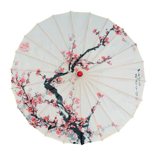 Image of LOVIVER Chinese Oiled Paper Umbrella Handmade Japanese Umbrella for Costumes Girls Gifts, Style C