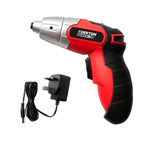 Image of Dekton Power 600020 3.6V Cordless 1300 mAh Lithium-Ion 102 Piece Tamperproof Mixed Screwdriver Bit Set in Aluminum Storage Box