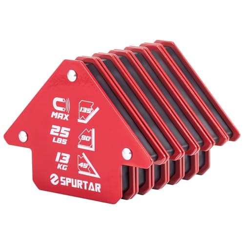 Image of Spurtar 6Pcs 13KG Welding Magnets Strength Strong Magnetic Welding Holder Clamps Arrow Magnet Metal Working Mig Tools and Equipment 45, 90, 135 Degree