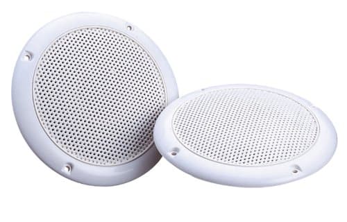 Image of electrosmart 2 x White 5" 80W 8 Ohm Dual Cone Ceiling Speakers - Moisture Resistant Suitable for Bathroom Kitchen Spa