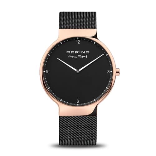 Image of BERING Men Analog Quartz Max René Collection Watch with stainless steel Strap and Sapphire Crystal 15540-262, Black/White, 40 mm