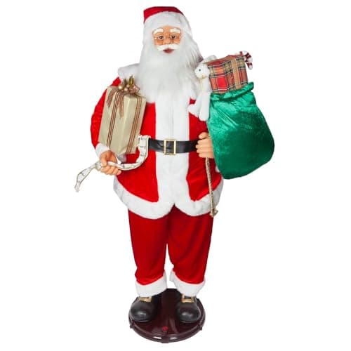 Image of VFM - Dancing Father Christmas Decoration Figure - Singing - Highly Detailed Realistic Santa Claus 1. 5M Tall Mains Operated Novelty Xmas Decoration With Volume Control