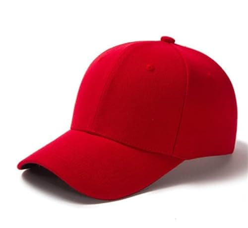 Image of ASD Accessories Men's Women's Baseball Classic Caps, Men Women Unisex Adjustable Baseball Caps (UK, Alpha, One Size, Red)