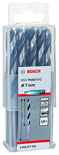 Image of Bosch Professional 10-piece PointTeQ HSS Twist Drill Bit (for Metal, 7 x 69 x 109 mm, Drill Driver Accessories)