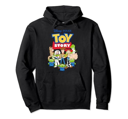 Image of Disney Pixar Toy Story Group Shot Classic Logo Pullover Hoodie