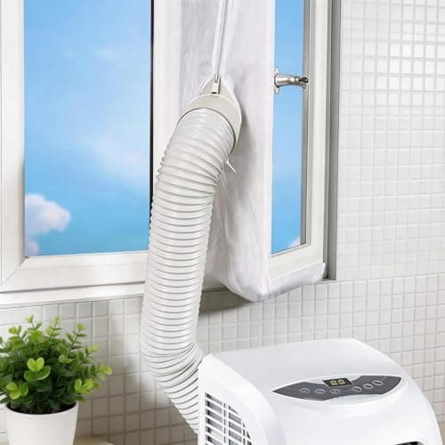 Image of Air Conditioner Window Seal Kit 3m, Aircon Window Seal Kit with Double Zip & Adhesive Fastener for Portable Air Conditioner Window Kit, Compatible with Tumble Dryer,for Casement & Tilt Windows