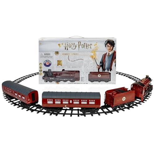 Image of Lionel Harry Potter Hogwarts Express Ready to Play Model Train Set with Track | Battery-powered 4-6-0 set with Lights, Sound Effects and Remote, Black, Dark Red, Gold