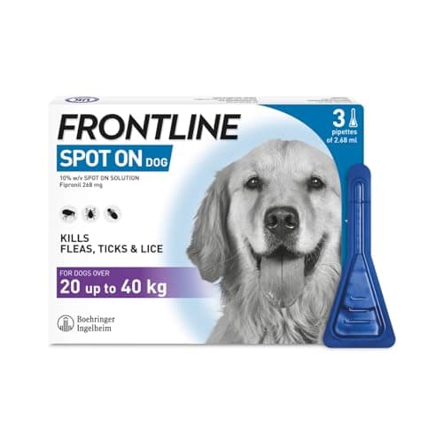 Image of FRONTLINE Spot On Flea & Tick Treatment for Large Dog (20-40kg) 3 Pipettes