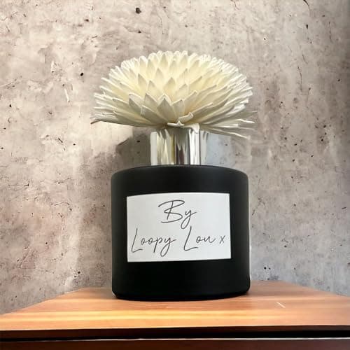 Image of 60 Second Makeover Limited Frankincense And Myrhh Luxury Flower Reed Diffuser Highly Fragranced Scented Reed Diffusers For Home Room Fresheners For Home Fragrance Air Freshener- Black