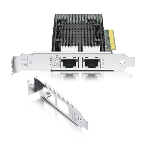 Image of REDLUX 10GB PCI-e Network Card(NIC) with Intel X540 Chip, Dual RJ45 Ports, Compare to Intel X540-T2, PCIE 2.0 X8, Support Windows/Windows Server/Linux/Vmware Esxi