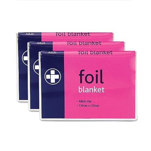 Image of Reliance Medical Adult Foil Blanket, Heat-Reflective and Insulating, Wind and Rain Protection (Pack of 3)