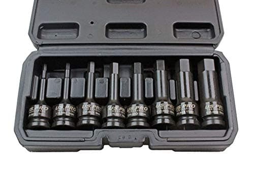 Image of US PRO INDUSTRIAL 8pc 1/2" Impact Hex Bit Socket Set Impact Allen Keys H5 To H19 1378