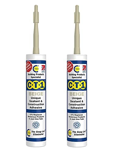 Image of CT1 - Building Sealant & Adhesive Snag Tube for Virtually Any Material (Beige Twin Pack) (CT1-Twin-Pack)