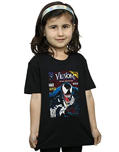 Image of Marvel Girls Venom Lethal Protector T-Shirt Black 12-13 Years