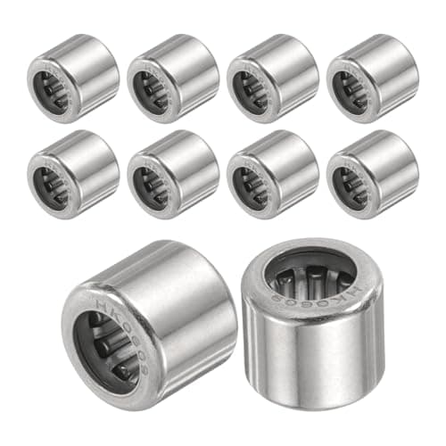Image of sourcing map 10 Pcs HK0609 Needle Roller Bearings Bearing 6x10x9mm, Temperature Resistant Steel Bearing