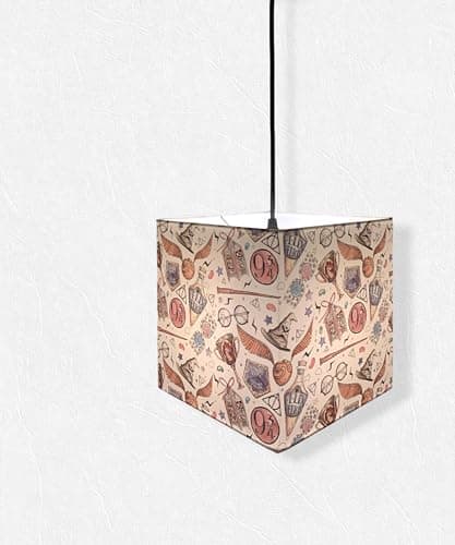 Image of Handmade Kids Light Shade - Ceiling or Lamp Shade - Harry Potter Inspired, Hogwarts, Quidditch, Marauders map (Ceiling Shade)