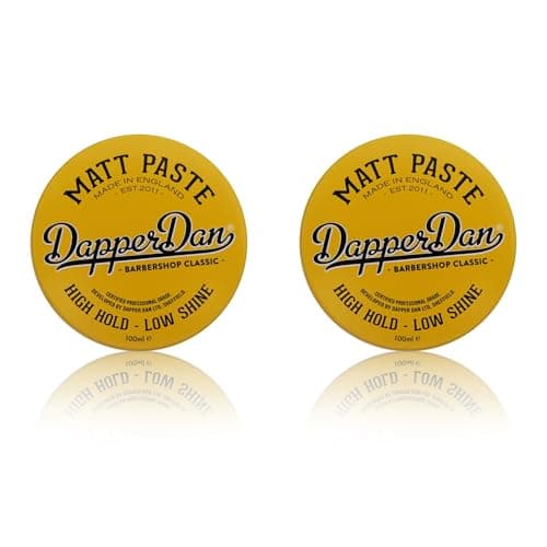 Image of Dapper Dan Matt Paste, High Hold Low Shine Hair Paste for Men, Adds Texture with Flexible Hold for All Styles, Vintage Cologne Fragrance, 2 x 100ml