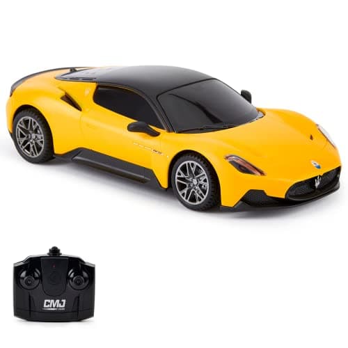 Image of 1:24 Scale Officially Licensed RC Maserati MC20, Yellow Sport Racing Hobby Toy Car Model Vehicle for Boys Girls and Adults Gift