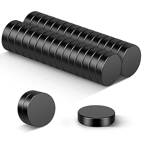 Image of Wukong Black Strong Magnets, 10x3mm | 30 Pack Round Magnets for Whiteboards, Fridge, Crafts, Notice Board and DIY Project