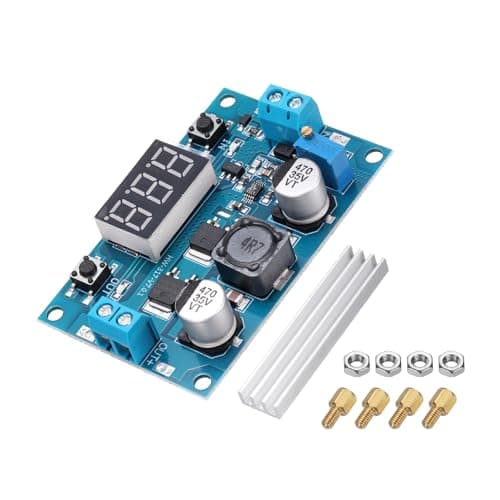 Image of sourcing map LTC1871 Boost Converter Voltage Regulator Adjustable Step Up Module 3-35V to 3.5-35V 9A with Hexagonal Screws Nuts Heat Sink for Power Adjustment Power Transformers