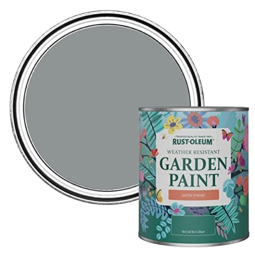 Image of Rust-Oleum Grey Mould-Resistant Garden Paint In Satin Finish - Anthracite 750ml