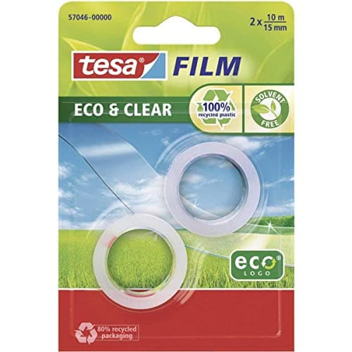 Image of tesa 57046 57046-00-00 tesafilm tesafilm Eco & Clear Transparent (L x W) 10 m x 15 mm Pack of 2