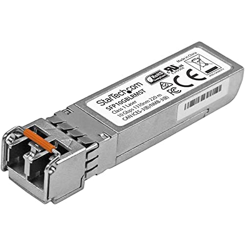 Image of StarTech.com MSA Uncoded Compatible SFP+ Module - 10GBASE-LRM - 10GbE Multi Mode Fiber (MMF) Optic Transceiver - 10GE Gigabit Ethernet SFP+ - LC 200m - 1310nm - DDM (SFP10GBLRMST)
