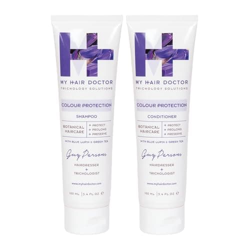 Image of MHD Colour Protection Shampoo & Conditioner Set for Coloured Hair | 100ml Hair Color Shampoo Protect & Preserve Colour for Women & Men | Sulphate Free & Vegan Conditioner