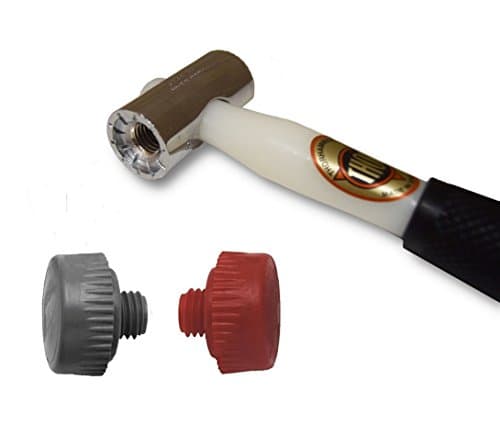 Image of Thor 710 Nylon Faced Window Glazing Hammer/Mallet - with Soft Grey & Medium Red Head